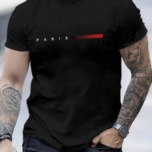 T-shirt col rond imprimé lettrage