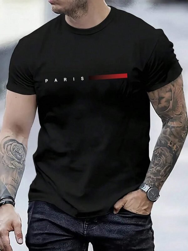 T-shirt col rond imprimé lettrage