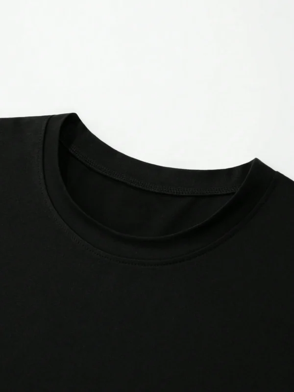 T-shirt col rond imprimé lettrage – Image 3