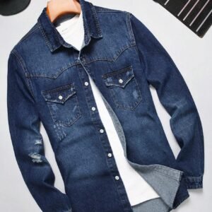 Manfinity EMRG Chemise denim manches longues mode