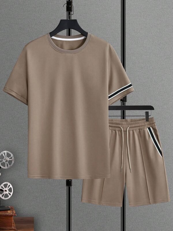 Manfinity Ensemble t-shirt bande contrastante short – Image 5