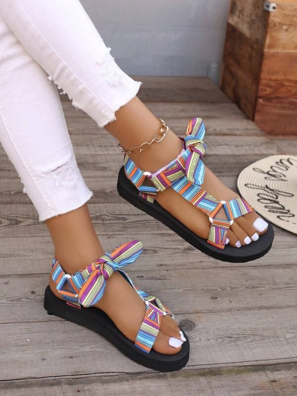 Sandales sport multicolore nœud papillon Saint-Valentin