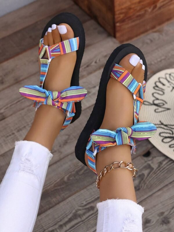 Sandales sport multicolore nœud papillon Saint-Valentin – Image 4