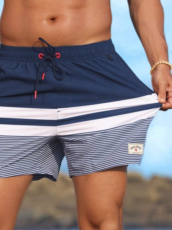 Manfinity Shorts plage rayés – Image 3
