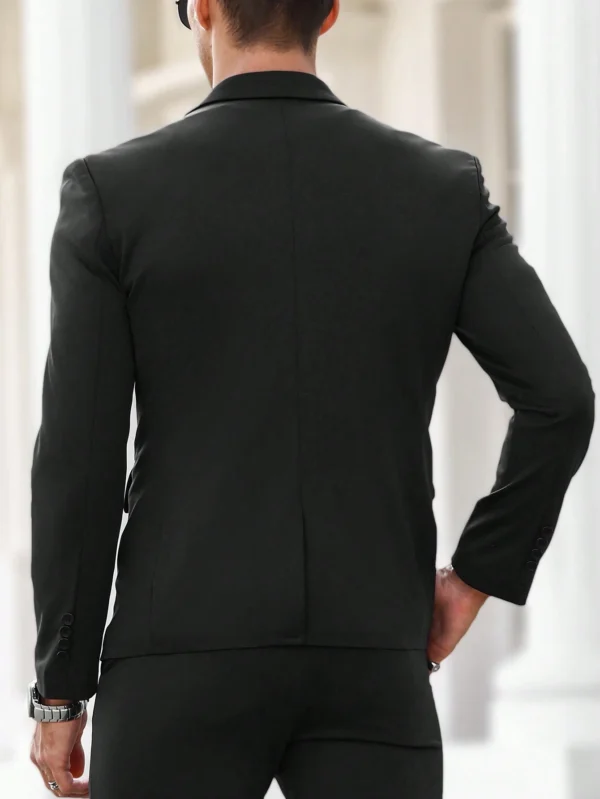 Manfinity Blazer col châle unicolore – Image 2