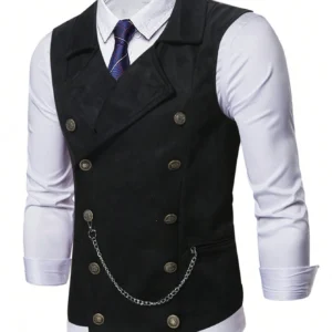 Manfinity AFTRDRK Gilet double boutonnage chaîne