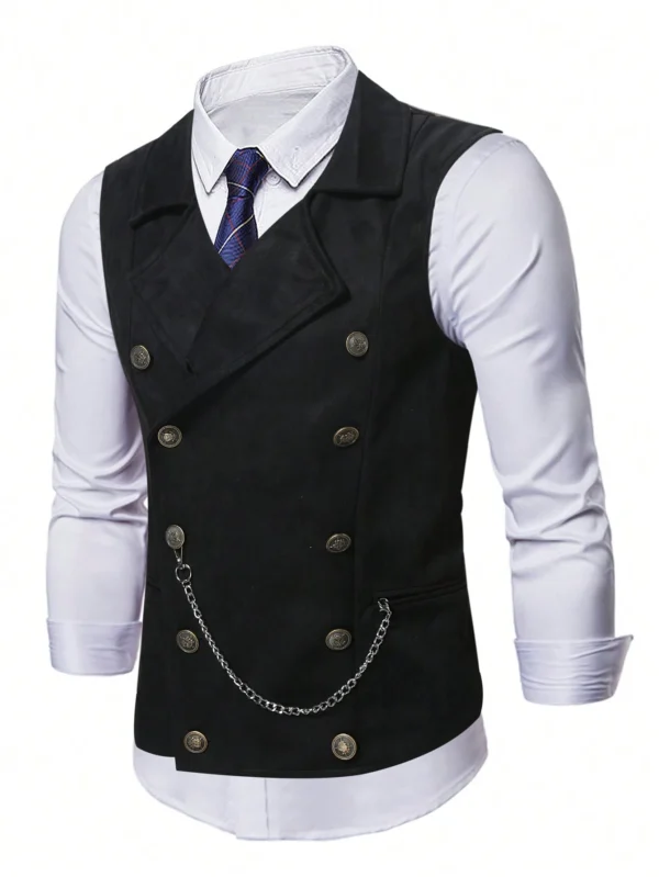 Manfinity AFTRDRK Gilet double boutonnage chaîne