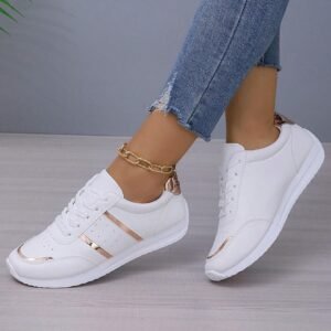 Baskets femme lacets blanches