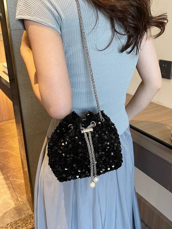 Sac seau mini strass perles – Image 4