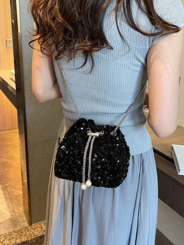 Sac seau mini strass perles – Image 3