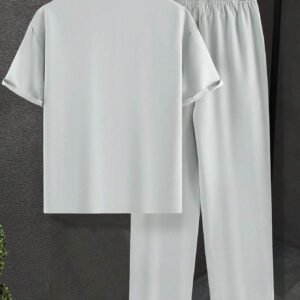 Manfinity Chemise col V & pantalon ample