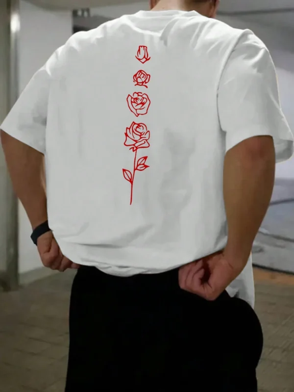 T-shirt col rond imprimé floral été 2025