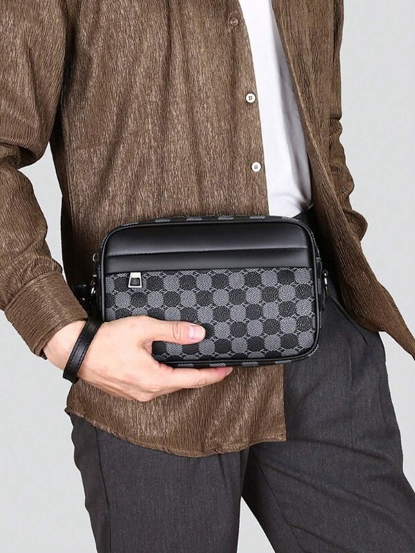 Pochette vintage à carreaux polyvalente – Image 2