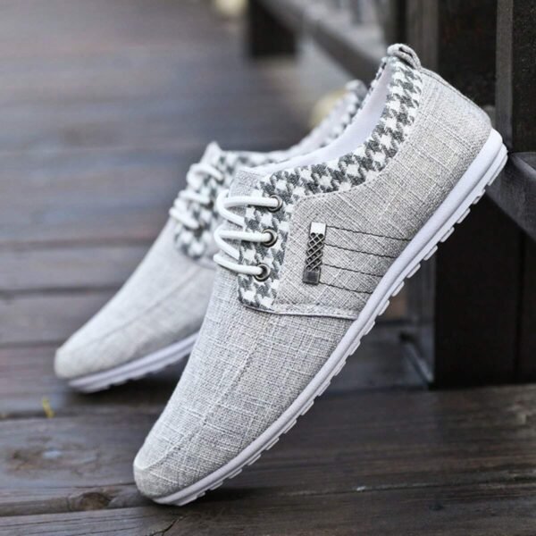 Mocassins respirants toile lin