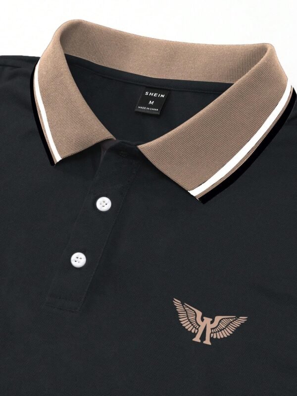 Manfinity Polo imprimé contrasté – Image 4