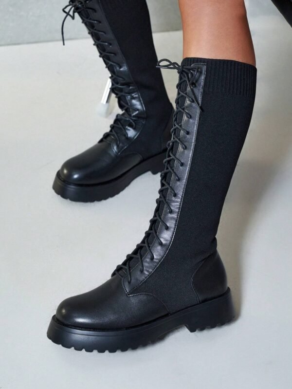 Cuccoo Bottes mi-mollet lacets devant