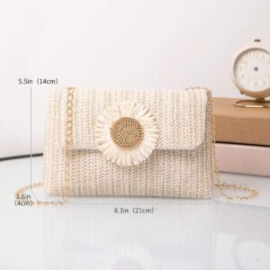 Sac bandoulière tissé uni