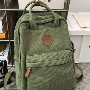 Sac à dos velours côtelé grande capacité