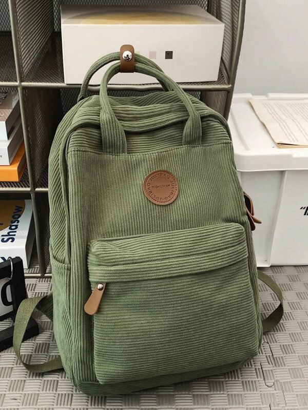 Sac à dos velours côtelé grande capacité