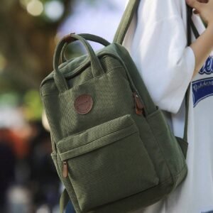 Sac à dos velours côtelé grande capacité