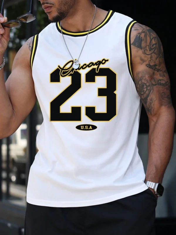 Manfinity Débardeur basket lettres 23