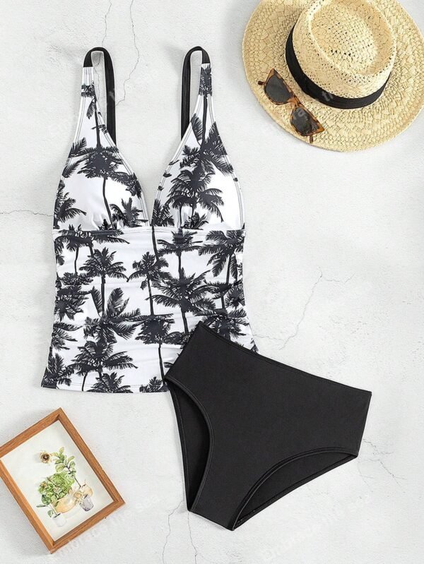 Tankini contrôle abdominal imprimé sexy – Image 2