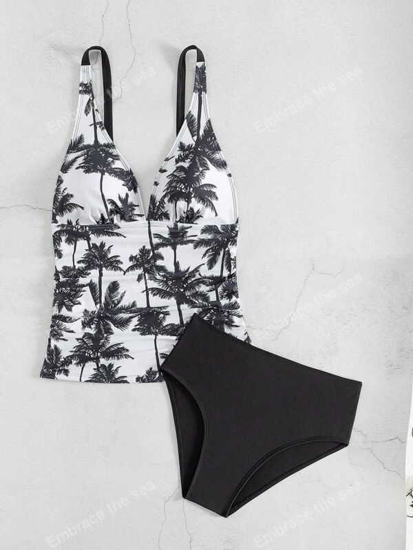 Tankini contrôle abdominal imprimé sexy – Image 4
