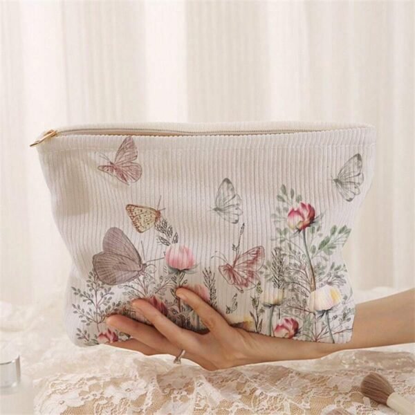Sac maquillage fleurs velours – Image 18