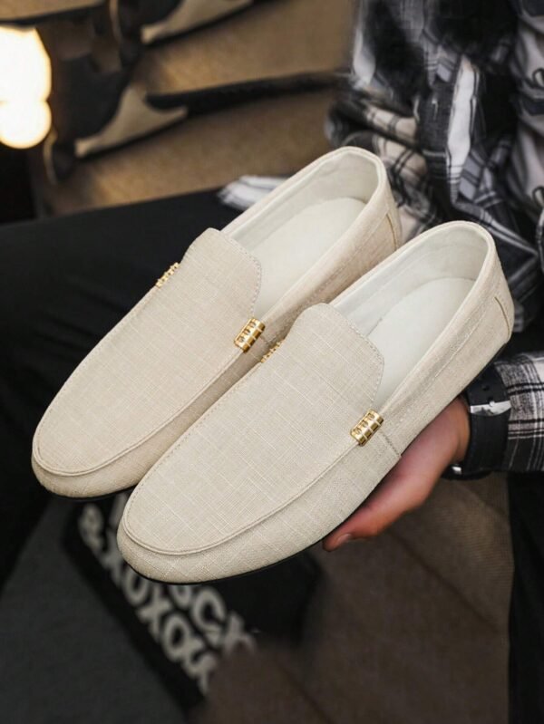 Mocassins décontractés noirs canevas – Image 5