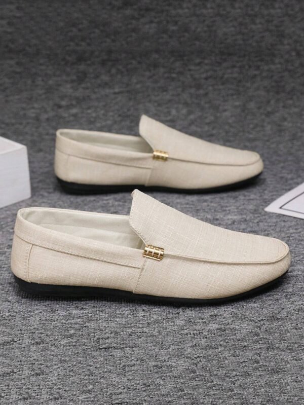 Mocassins décontractés noirs canevas – Image 4