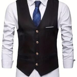 Gilet costume ajusté 4 boutons