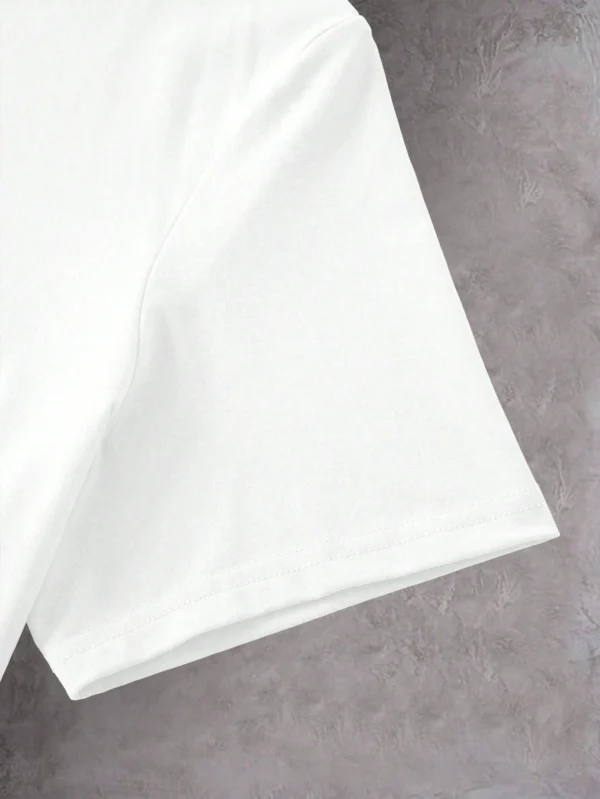 Manfinity T-shirt col rond lettres été – Image 5