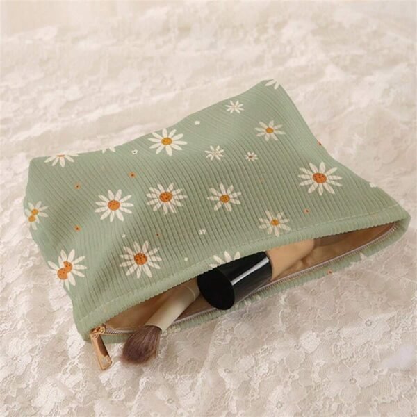 Sac maquillage fleurs velours – Image 4