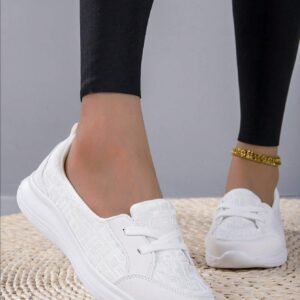 Chaussures plates respirantes bout rond