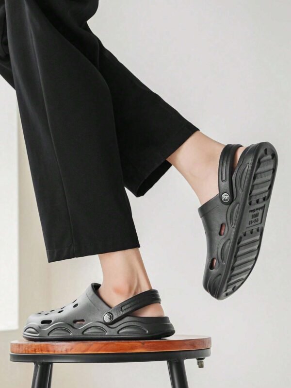 Sandales creuses tongs été hommes semelle épaisse – Image 12