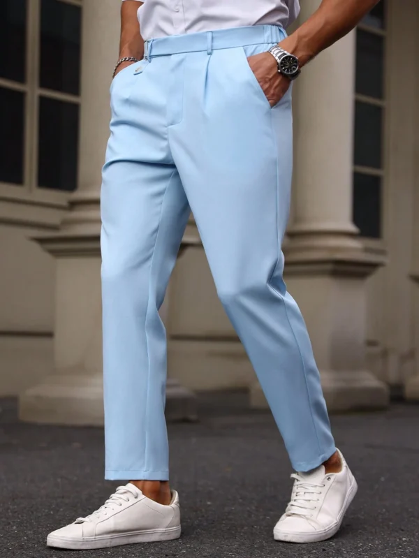 Manfinity Bizformal Pantalon costume uni simple – Image 4