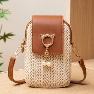 Sac bandoulière tissé été