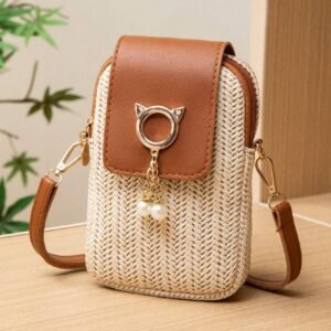 Sac bandoulière tissé été