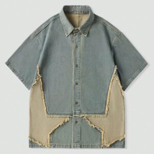 ROMWE Street Life Chemise jean empiècement étoile