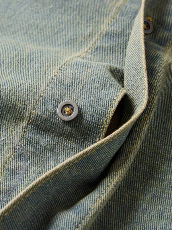 ROMWE Street Life Chemise jean empiècement étoile – Image 5