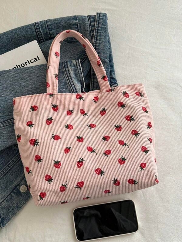 Sac fourre-tout fraise mignon – Image 5