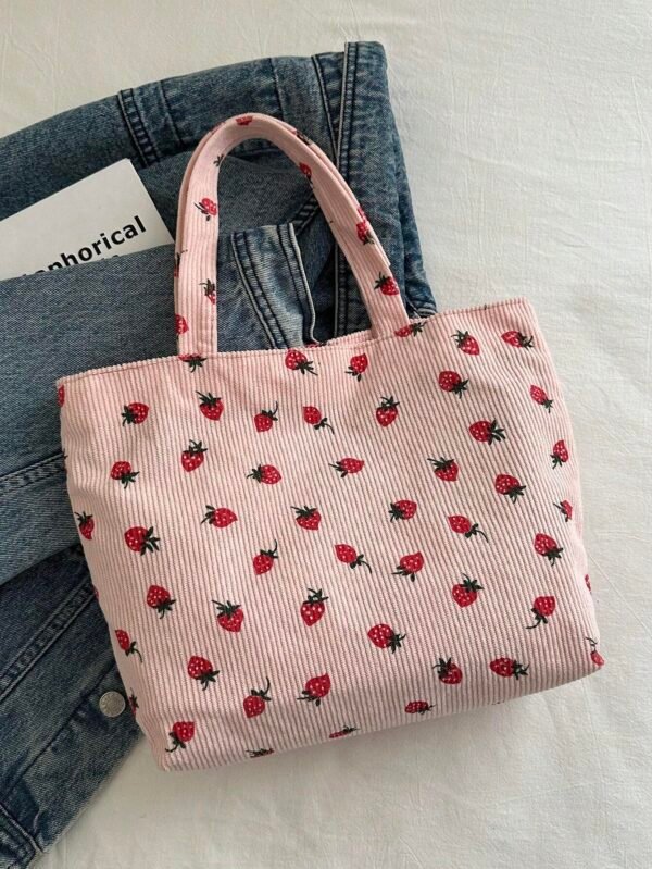 Sac fourre-tout fraise mignon – Image 4