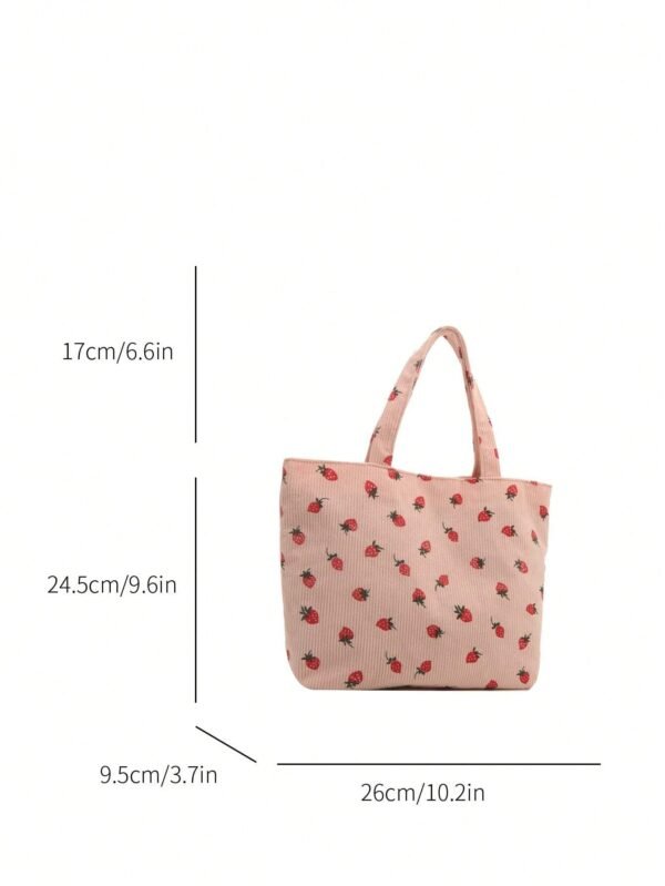 Sac fourre-tout fraise mignon – Image 3