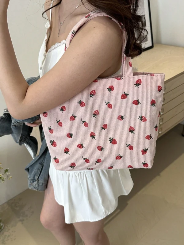 Sac fourre-tout fraise mignon – Image 7