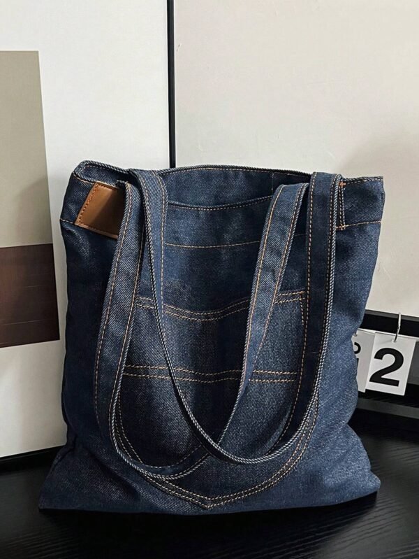 Sac bandoulière denim bleu – Image 6