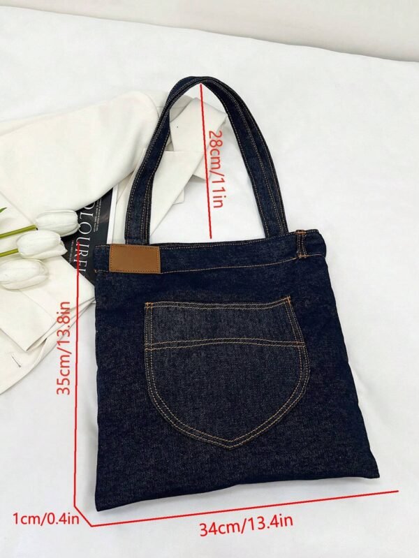 Sac bandoulière denim bleu – Image 9
