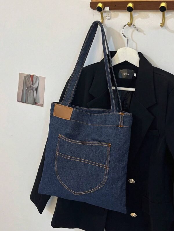 Sac bandoulière denim bleu – Image 5