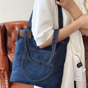 Sac bandoulière denim bleu