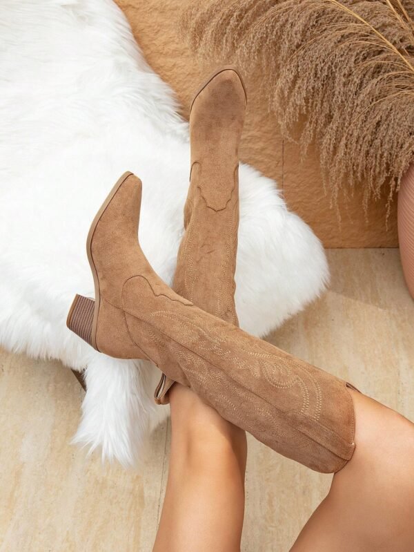 Styleloop Bottes western brodées pour automne/hiver – Image 3