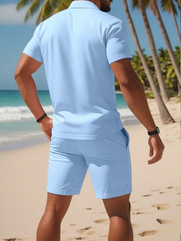 Manfinity Dauomo Polo unicolore & short – Image 2